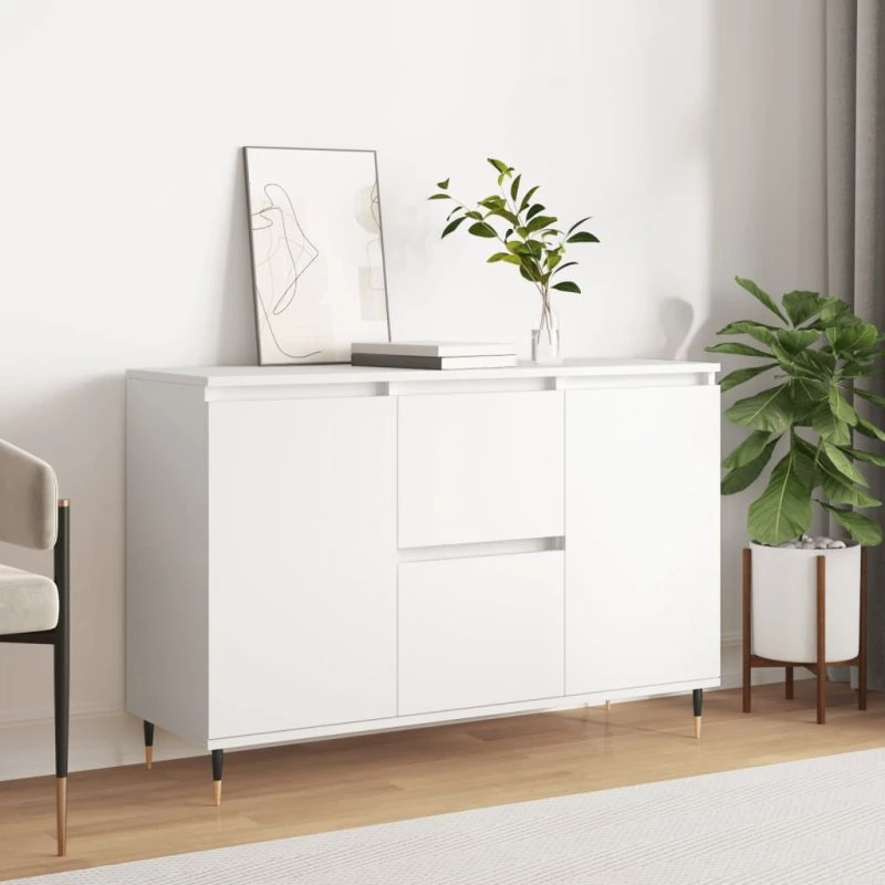Skænk 104x35x70 cm i konstrueret træ, sort