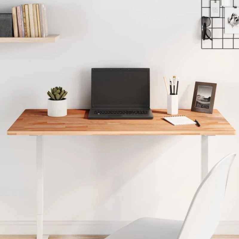 vidaXL bordplade 100x50x1,5 cm rektangulær i massivt bøgetræ