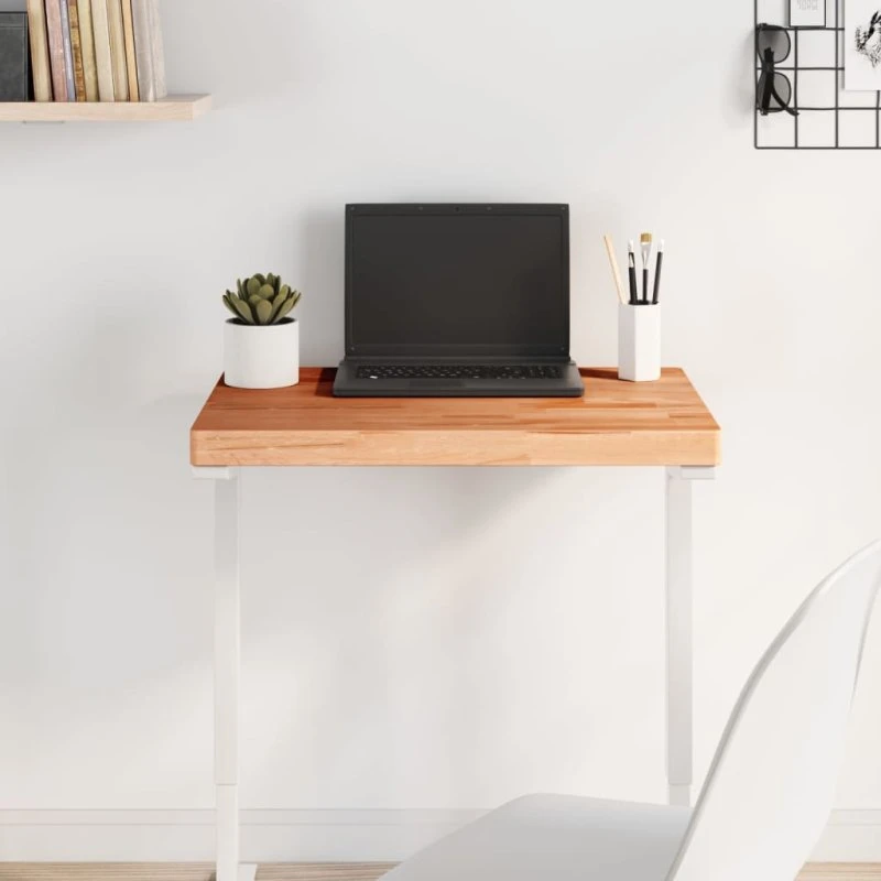 vidaXL bordplade 60x40x4 cm rektangulær massivt bøgetræ