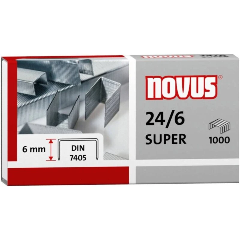 Novus re+new 24/6 hæfteklammer 1000 stk