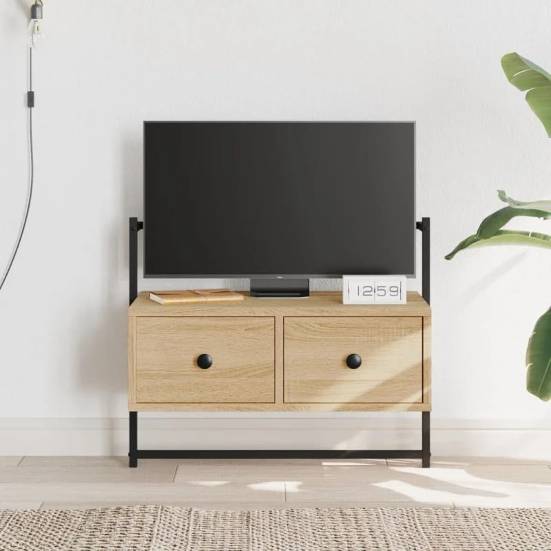 vidaXL væghængt tv-bord 60,5x30x51 cm – Sonoma-eg