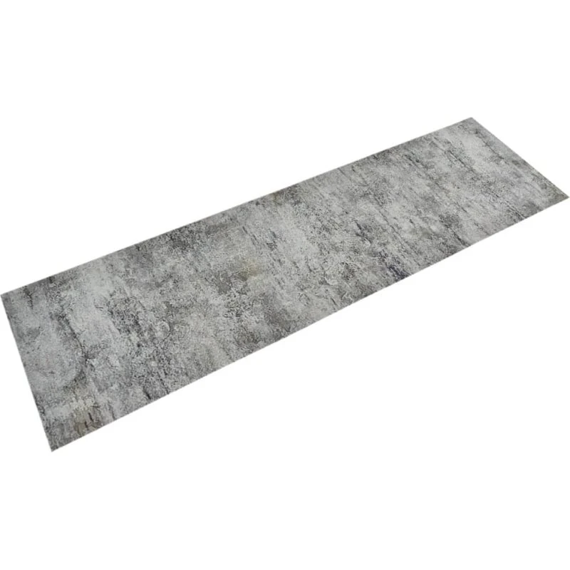 vidaXL køkkentæppe 45x150 cm betondesign vaskbart velour