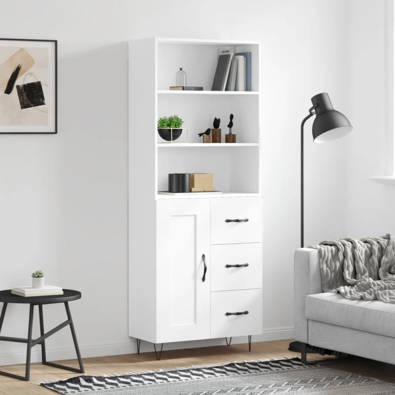 vidaXL højskab 69,5x34x180 cm hvid