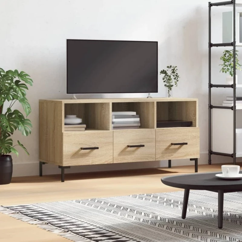 vidaXL TV-bord 102x36x50 cm konstrueret træ Sonoma-eg