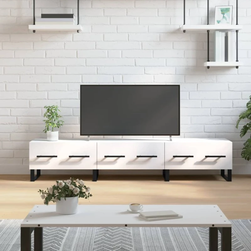 vidaXL TV-bord 150x36x30 cm konstrueret træ – hvid