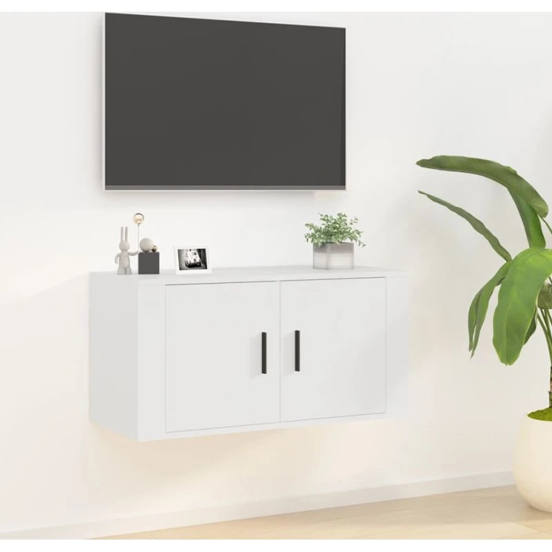 vidaXL væghængt tv-skab 80x34,5x40 cm hvid