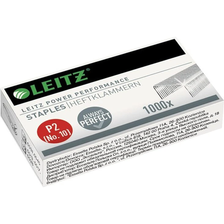 Leitz hæfteklammer No. 10 P2, 1000 stk