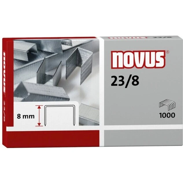 Novus re+new 26/8 hæfteklammer 8 mm, 1000 stk