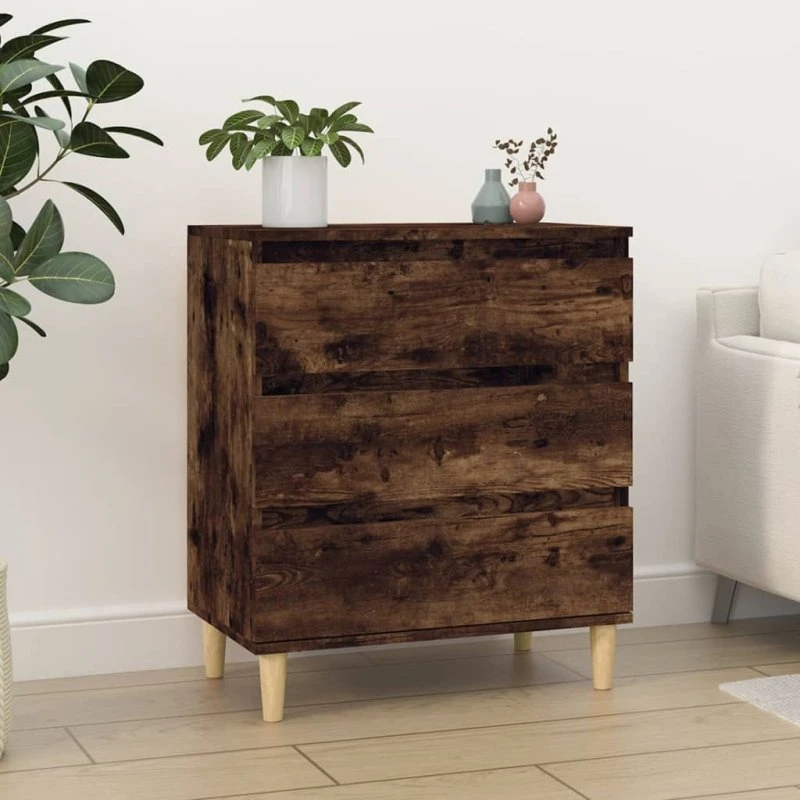 vidaXL skænk 60x35x70 cm konstrueret træ, røget egetræsfarve