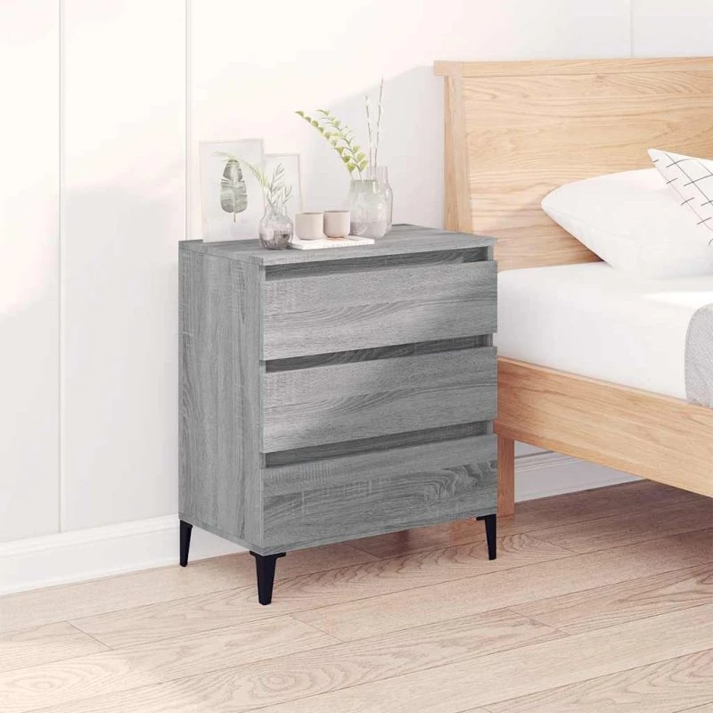 vidaXL skænk 60x35x70 cm grå Sonoma-eg