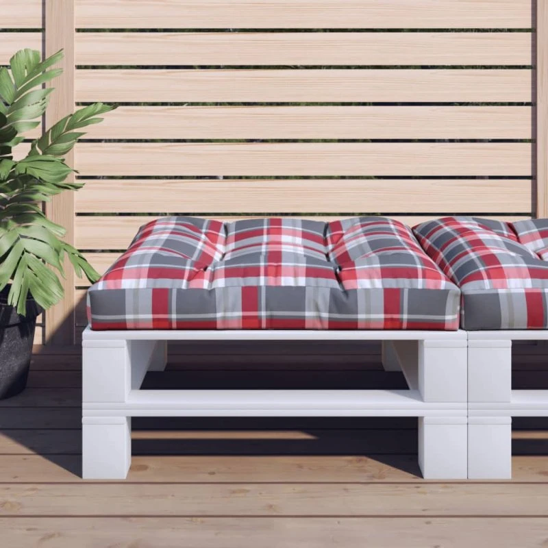 vidaxL pallehynde 80x80x12 cm rødternet