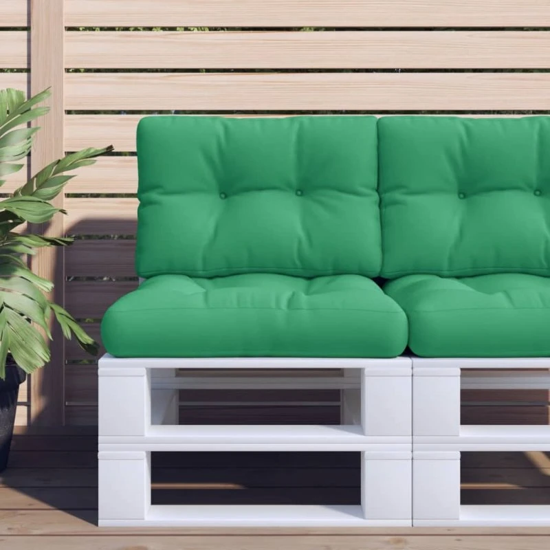 vidaXL pallehynde polyester 60x40x12 cm grøn
