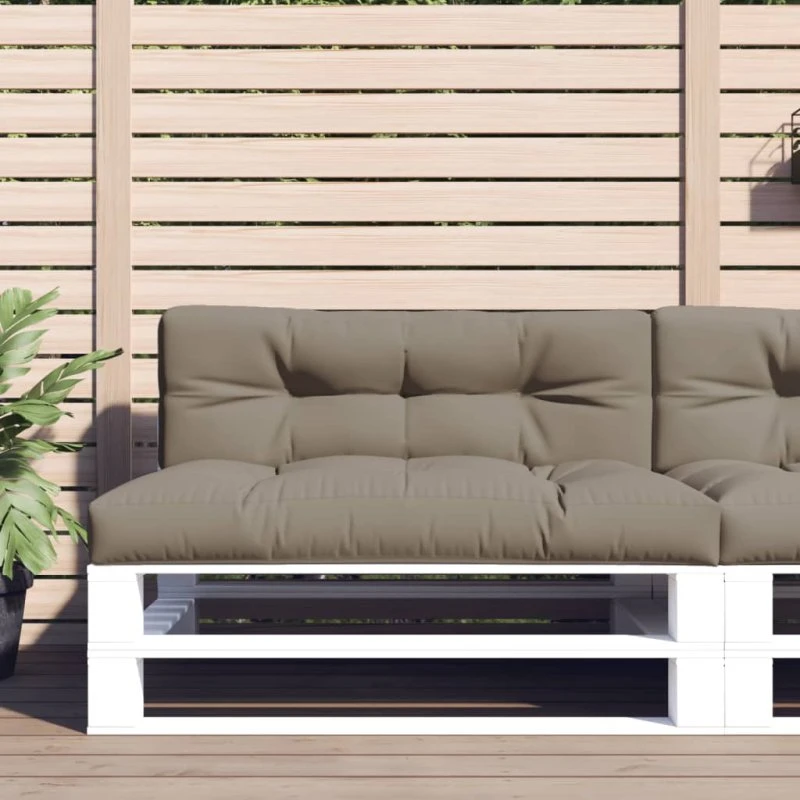 vidaXL pallehynde 120x40x12 cm polyester gråbrun