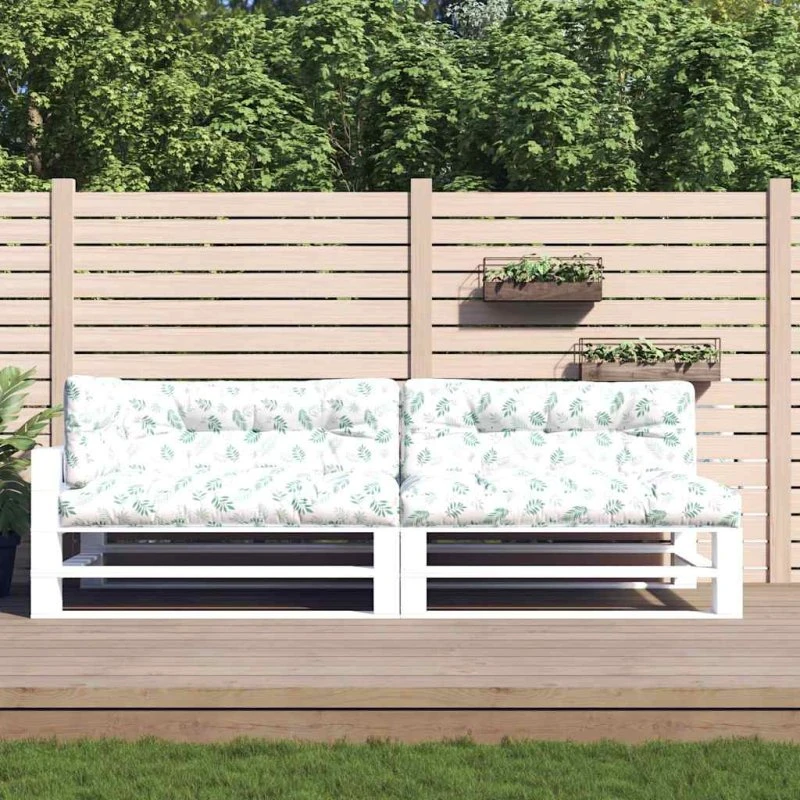 vidaXL pallehynder 5 stk. stof - bladmønster