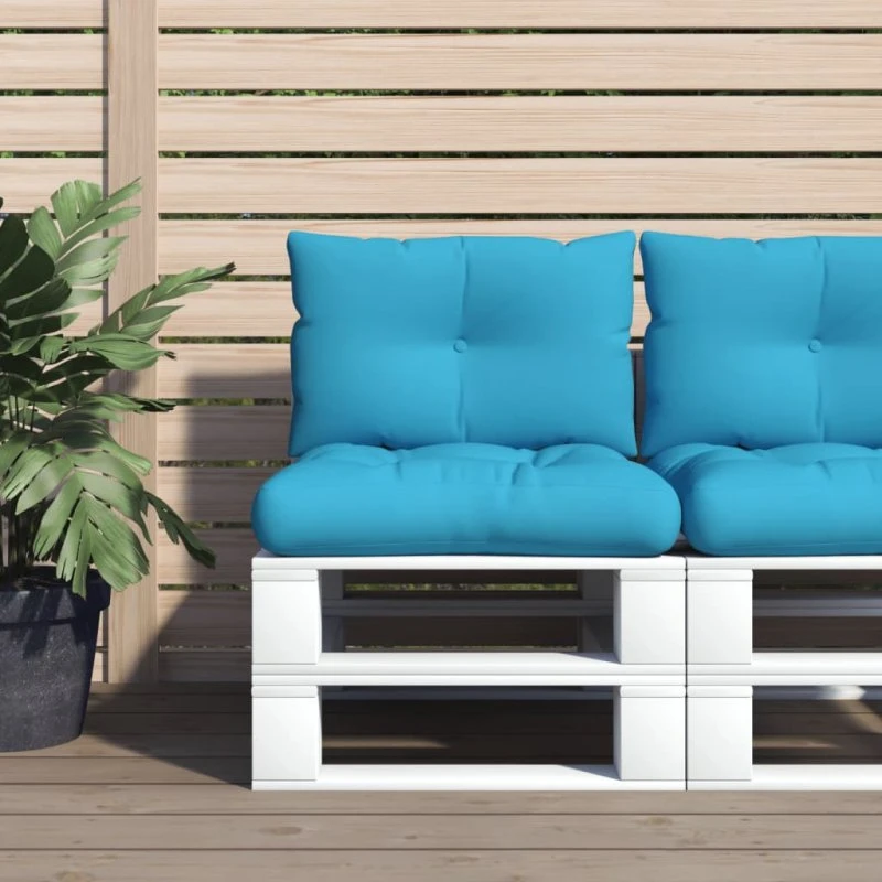 vidaXL pallehynder 2 stk. blå polyester