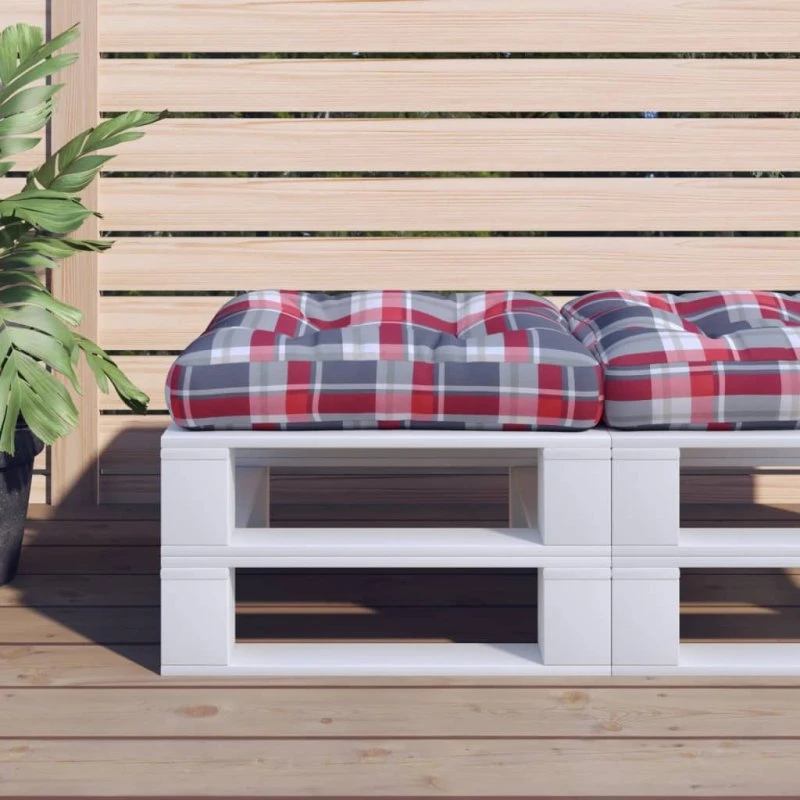 vidaxL pallehynde 58x58x10 cm rødternet