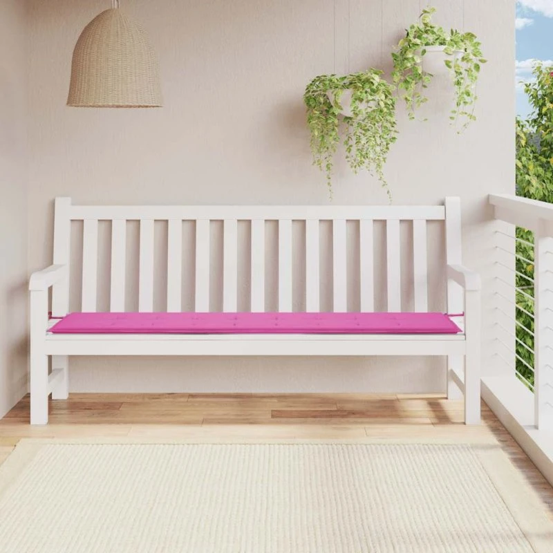vidaXL hynde til havebænk 200x50x4 cm pink (oxfordstof)