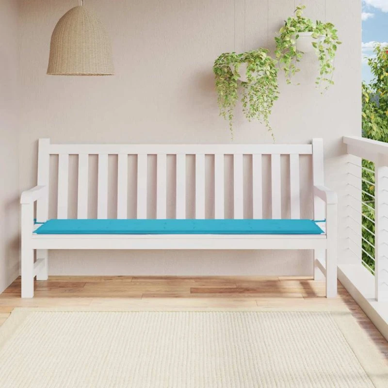 vidaXL hynde til havebænk 200x50x4 cm oxfordstof turkis
