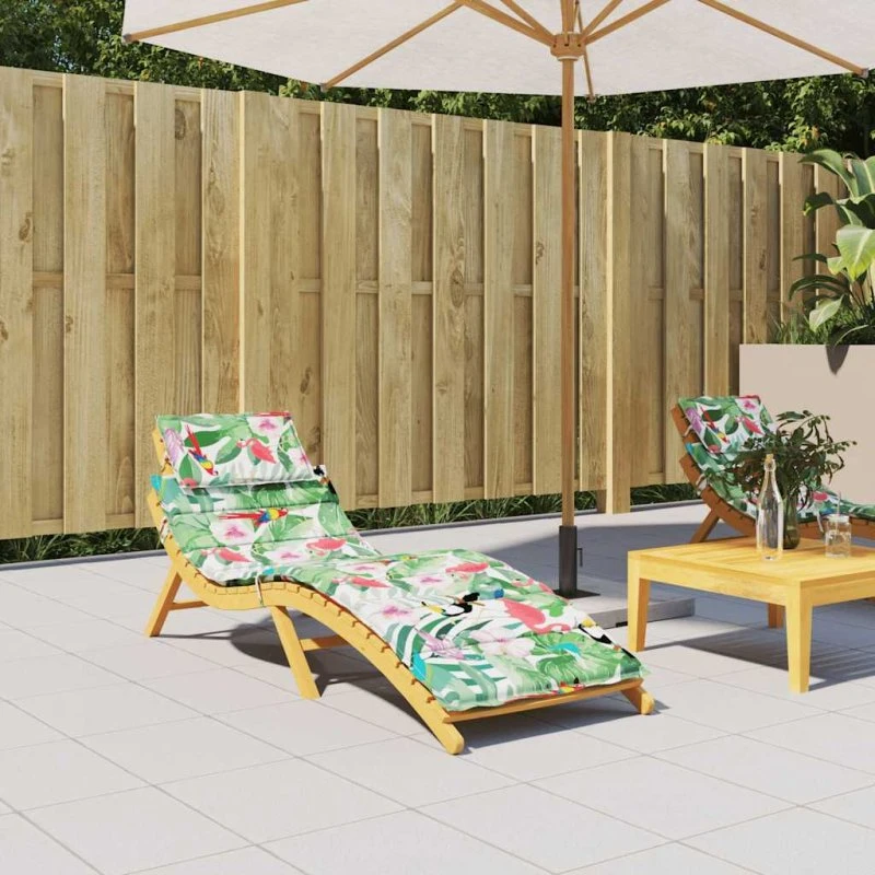 vidaXL hynde til liggestol 186x58x3 cm Oxfordstof flerfarvet