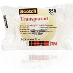 3M Scotch 550 kontortape 19 mm x 33 m klar