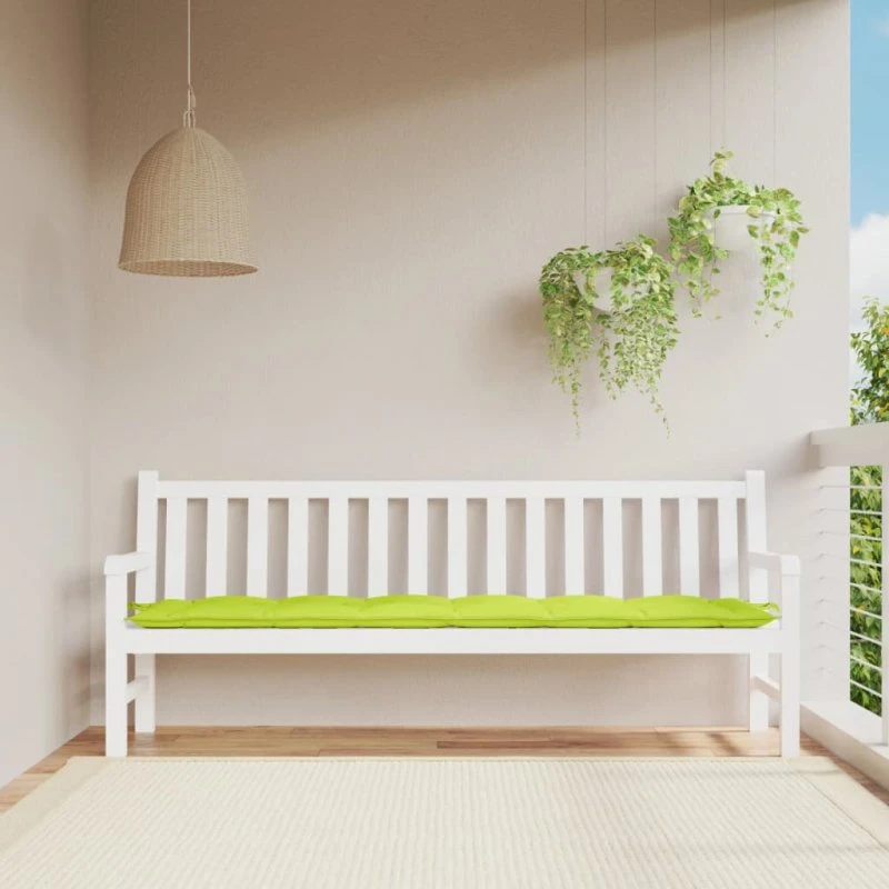 vidaXL hynde til havebænk 200x50x7 cm Oxfordstof lysegrøn