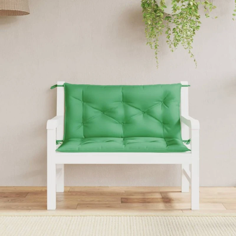 vidaXL hynder til havebænk 100x50x7 cm, 2 stk. - grøn