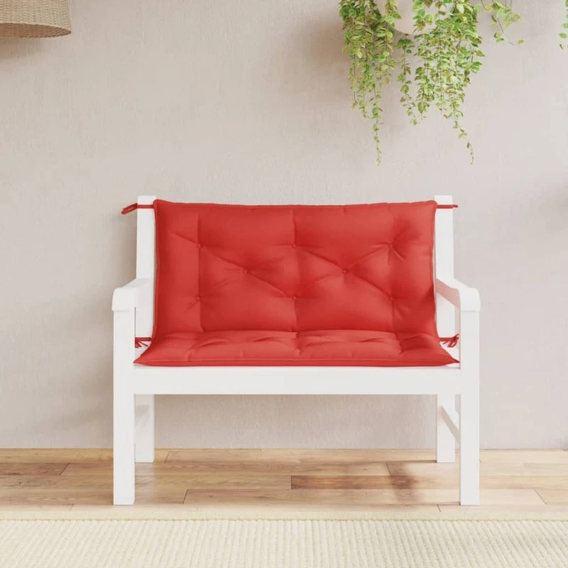 vidaXL hynder til havebænk 2 stk. 100×50×7 cm oxfordstof rød