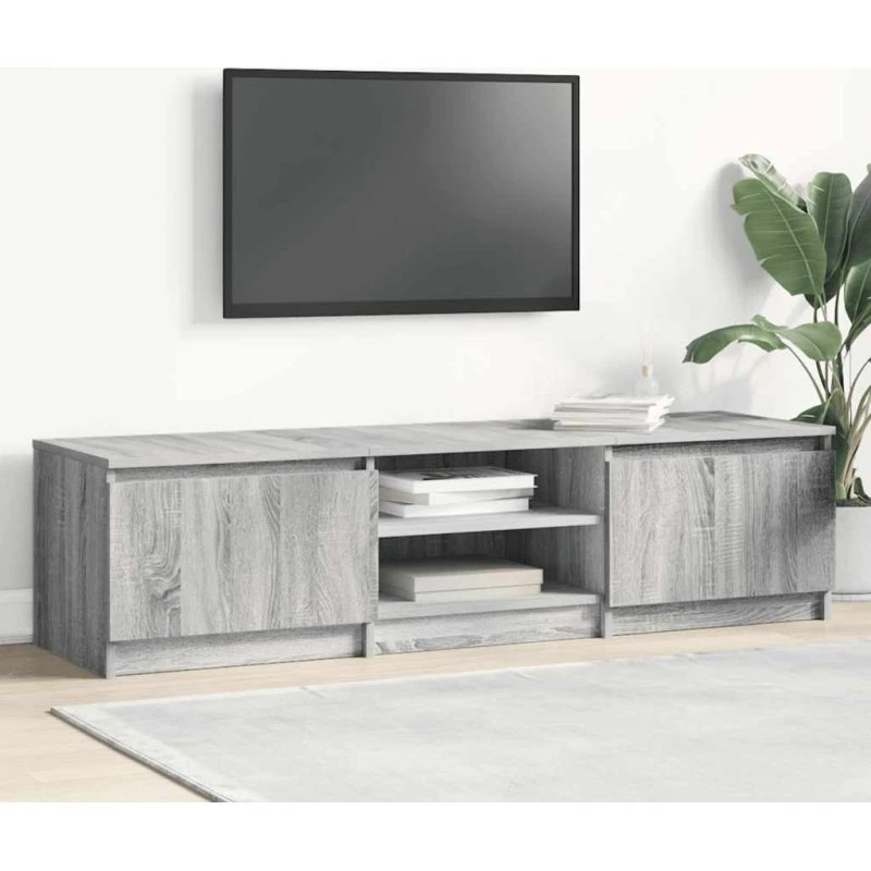 vidaXL TV-bord 140x40x35,5 cm konstrueret træ, grå Sonoma-eg