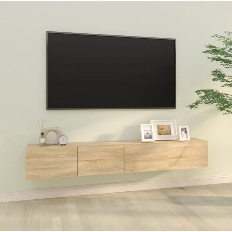vidaXL væghængte tv-skabe 2 stk. 100x30x30 cm Sonoma-eg