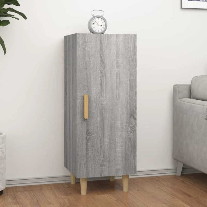 vidaXL skænk 34,5x34x90 cm konstrueret træ grå Sonoma-eg