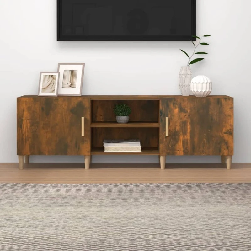 vidaXL TV-bord 150x30x50 cm konstrueret træ, røget eg