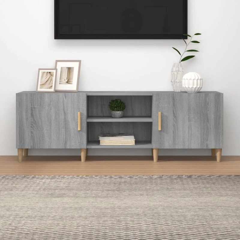 vidaXL TV-bord 150x30x50 cm konstrueret træ grå Sonoma-eg
