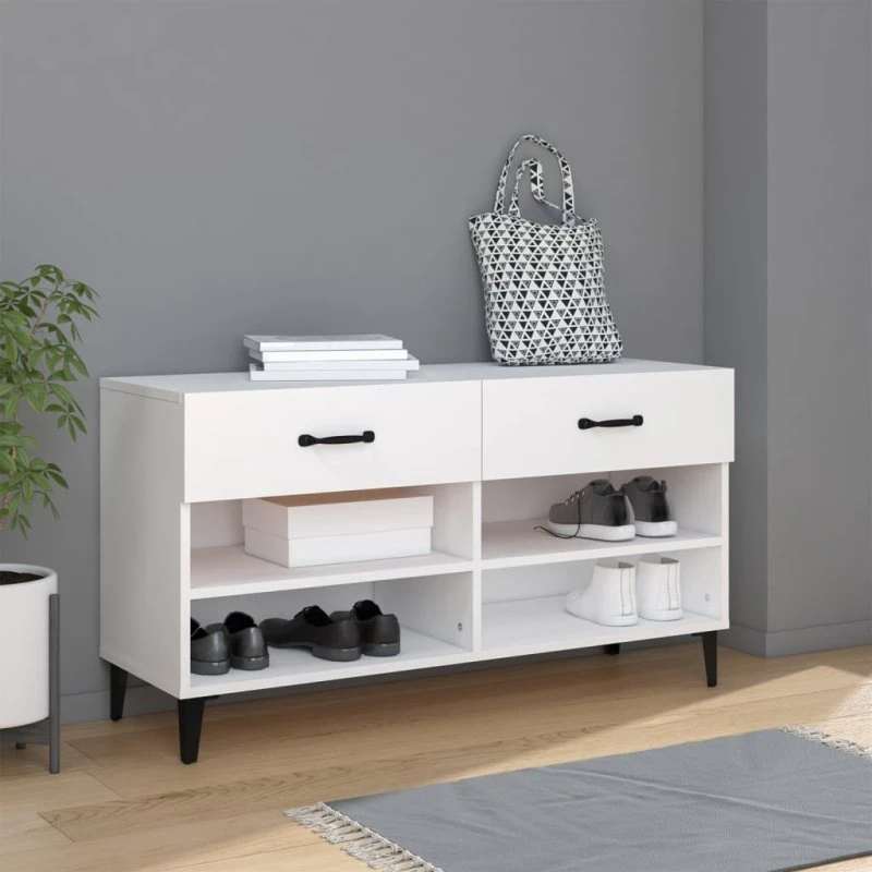 Skoreol i konstrueret træ 102x35x55 cm – brun eg
