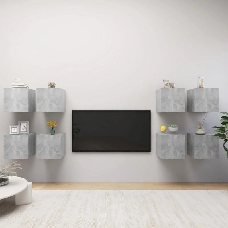 vidaXL væghængt tv-skab 30,5x30x30 cm – betongrå