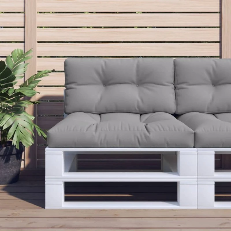 vidaXL pallehynder 2 stk. grå polyester