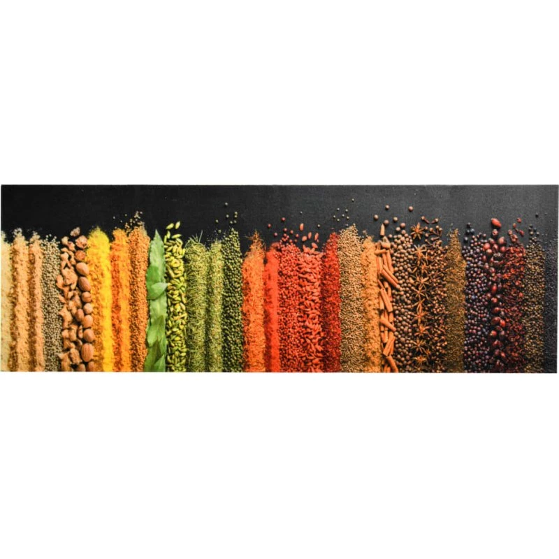 vidaXL vaskbar køkkenmåtte 60 x 300 cm – krydderitryk