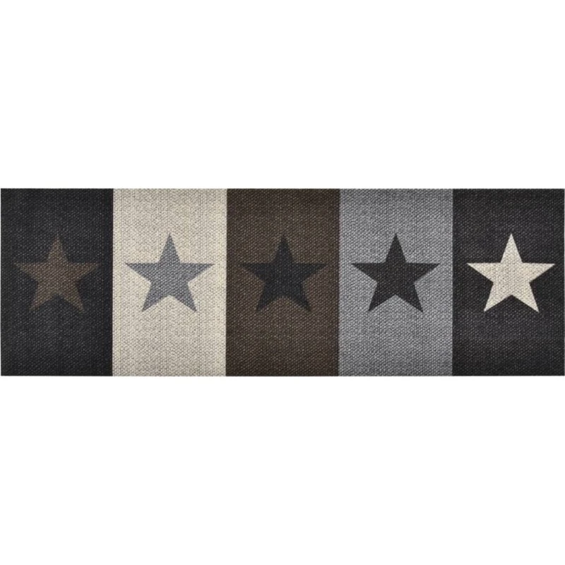 vidaXL køkkenmåtte 45x150 cm vaskbar stjernemønster