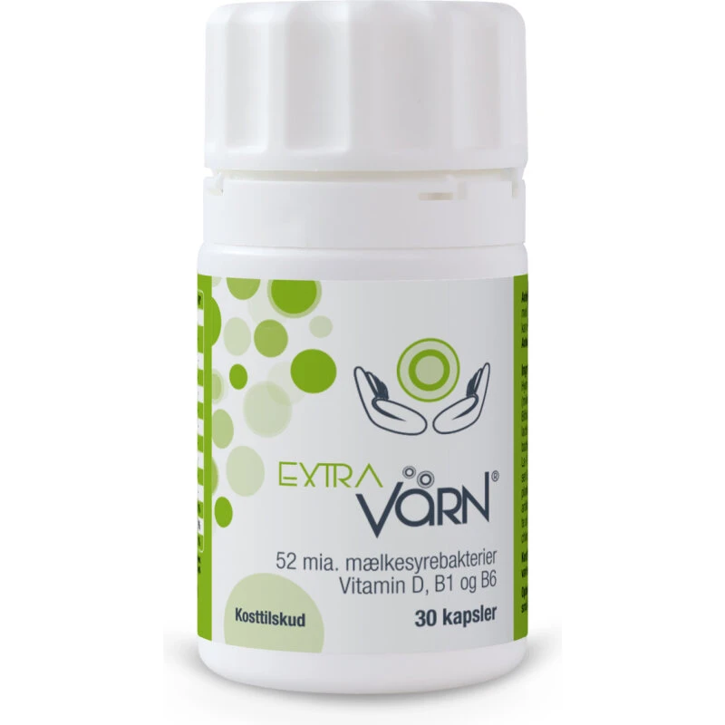 Extravärn Mælkesyrebakterier 30 kapsler – 52 mia., 10 stammer