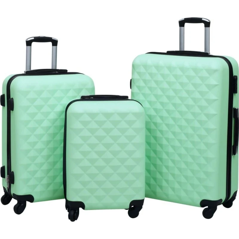 vidaXL Kuffertsæt 3 stk. Hardcase ABS – Mintgrøn