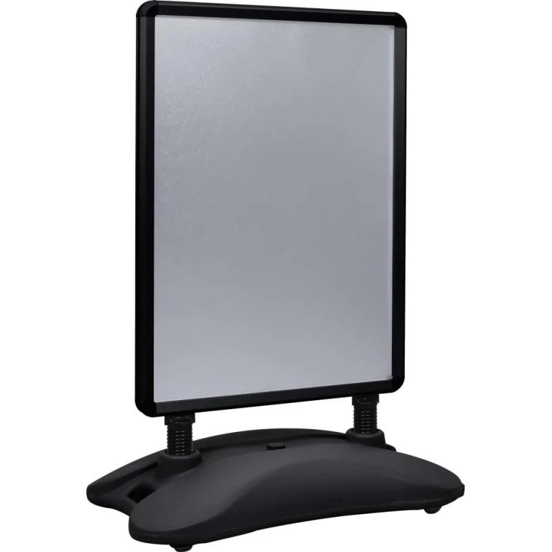 vidaXL plakatstativ A1 med fod, aluminiumslegering, sort