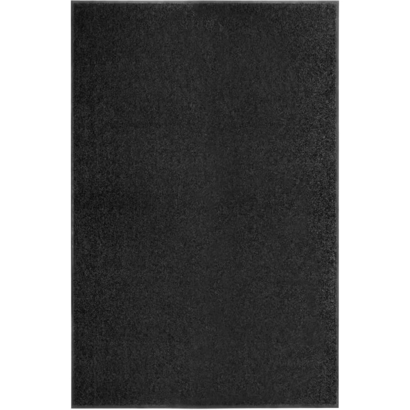 vidaXL vaskbar dørmåtte 120x180 cm sort