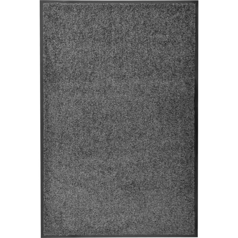 vidaXL vaskbar dørmåtte 60x90 cm, antracitgrå