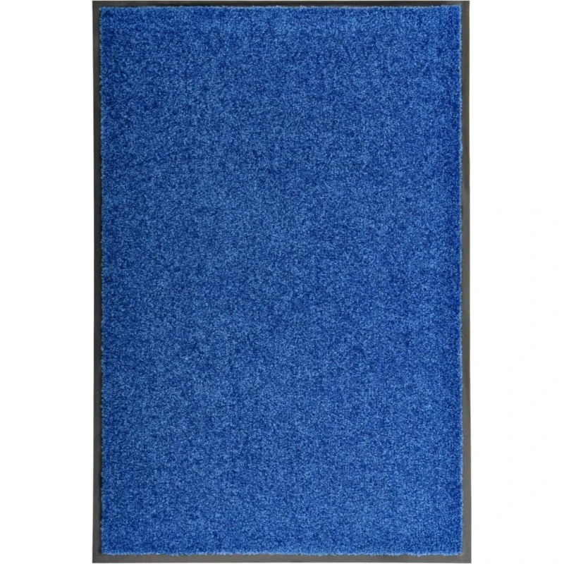 vidaXL vaskbar dørmåtte 60x90 cm blå
