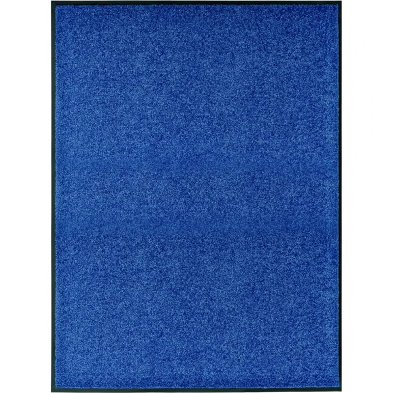 vidaXL vaskbar dørmåtte 90x120 cm blå