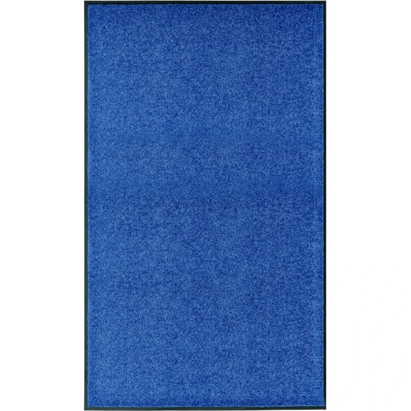 vidaXL vaskbar dørmåtte 90x150 cm blå