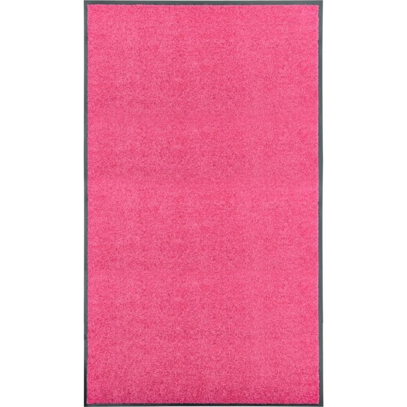 vidaXL vaskbar dørmåtte 90x150 cm lyserød