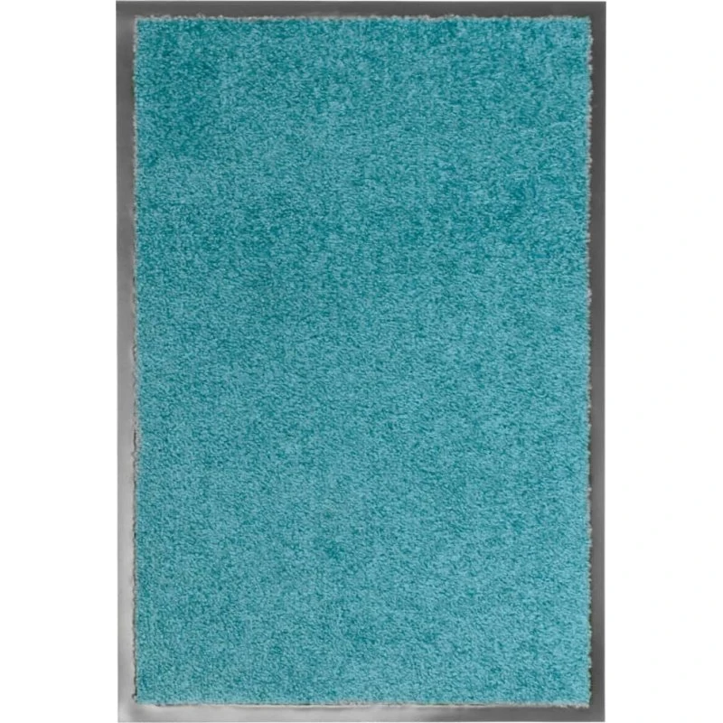 vidaXL vaskbar dørmåtte 40x60 cm cyanblå