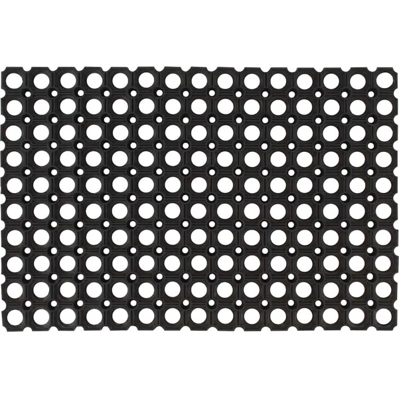 vidaXL gummimåtter 5 stk 40x60 cm, 22 mm, sort