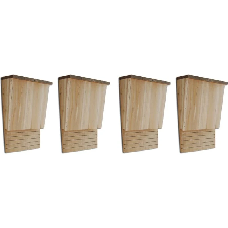 vidaXL flagermuskasse 4 stk. træ 22 x 12 x 34 cm