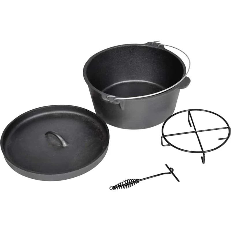 Outdoor støbejerns gryde Ø 30 cm – 8,8 L med låg og taske
